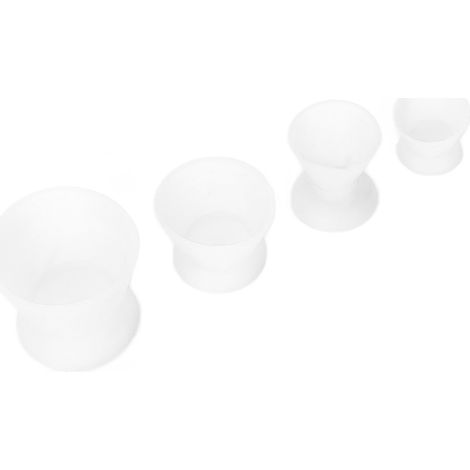 Ensemble de 4 bols mélangeurs professionnels en silicone pour matériaux dentaires, destinés aux laboratoires dentaires. (1/5)