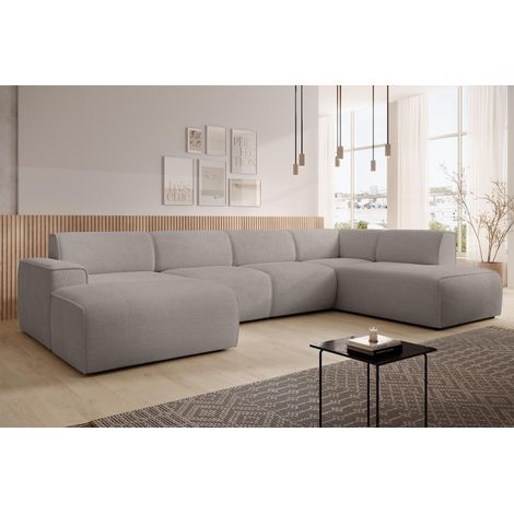 AX LIVING XXL Sofa U Form Didim Beige 378cm breit modern & großzügig R
