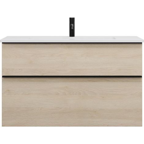 burgbad Eqio lavabo mineral de fundición con mueble bajo para (1/2)