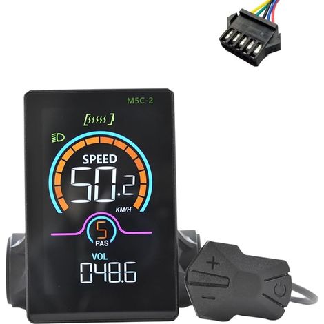 M5C-2 Afficheur LCD Bluetooth pour Vélo Électrique Électrique Compteur de Vitesse Scooter Électrique Panneau LCD UART pour Vélo Électrique de Montagne SM6PIN (1/5)