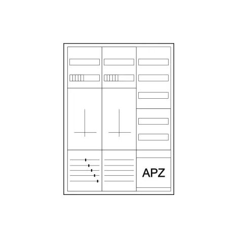 Eaton Zähler-Komplettschrank für 3-Punktbefestigung, ohne Bestückung, 191010