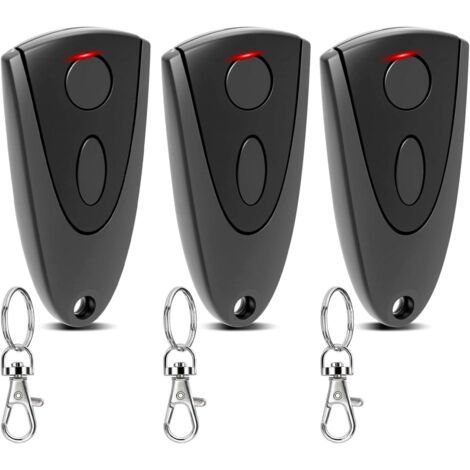 Lot de 3 émetteurs portatifs pour porte de garage Novoferm - 433,92 MHz - Télécommande 2 canaux - Pour novotron 502/504/512/514 (1/5)
