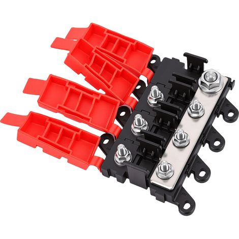 Support fusible 200A fort ampérage 1 entrée 3 sorties boîtier pour auto bateau camping-car matériel électrique montage flexible (1/5)