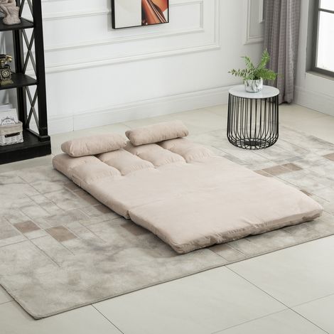 Sofá cama plegable con colchón adicional - Sillón convertible - Respaldo ajustable en 14 posiciones - 2 cojines (1/5)