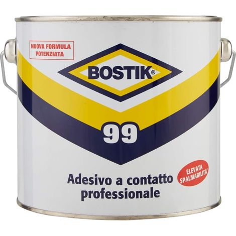 Bostik 99 adesivo a contatto professionale super forte e resistente latta 1800ml giallo