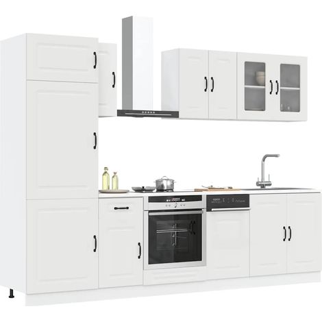 8-tlg. Küchenschrank-Set Kalmar Weiß Holzwerkstoff (1/5)