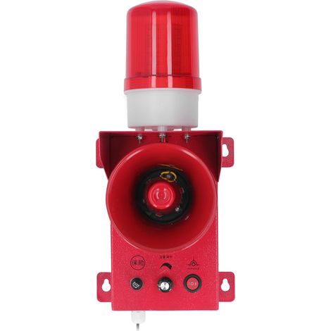 Sirène d'alarme industrielle étanche, Volume réglable de 130db, haute puissance, lumière sonore stroboscopique d'urgence pour usine minière, DC24V (1/5)