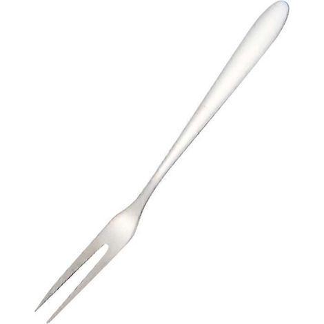 Fourchettes à fruits en acier inoxydable, fourchettes à dessert à deux dents, fourchettes à long manche pour gâteaux, fruits et steaks (argenté)-13.00X0.90X0.50CM-Silver (1/3)