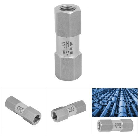 Clapet anti-retour à bille inox 304 1/4 BSPP haute température et pression (1/5)