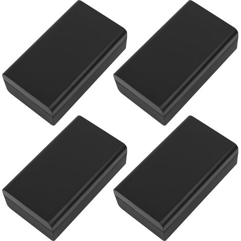 4 Pcs Boite de Derivation Etanche Exterieur, Boîte de Jonction étanche, Boîte de Jonction Etanche Electrique Exterieur Plastique ABS, Boite de Dérivation Connecteur de Câble, Noir/124x70x41mm (1/5)