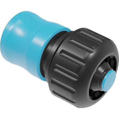 Raccord rapide pour raccorder un tuyau d'arrosage de 3/4" avec fonction d'arrêt (1/2)