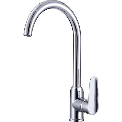 Robinet de Cuisine qvec Rotation à 360°, MéLangeur de Cuisine pour Eau Chaude et Froide à Double , Robinet D’éVier de Cuisine en Acier Inoxydable (1/4)