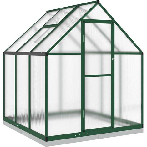 Serra tenda riparo piante fiori ortaggi con telaio di base 169 x 169 x 202 cm alluminio verde 020044491
