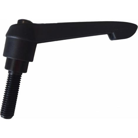 Manette indexable en plastique avec tige filetée - Ø mm: 12 - Long. mm: 40 - Long. A mm: 95 (1/2)