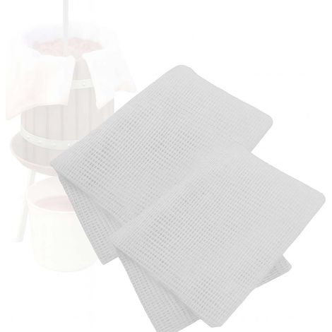 BURI 2 Presstücher für 12l Obstpresse universal Presstücher für Fruchtpresse 42,5 x 47 cm - Presssack feinmaschig und waschbar - Pressfilter Filternetz Pressbeutel (1/5)