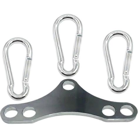 Barre de Tirage pour Machine à Câbles de Fitness avec Plaque Adaptatrice Double vers Simple Barre d'Écartement Équipement de Musculation Argent (1/5)