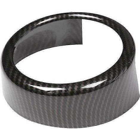 Calandre arrière en fibre de carbone ABS, anneau de garniture de logo de calandre avant avec bordure noire, compatible avec Giulia 2017-2020. (1/5)