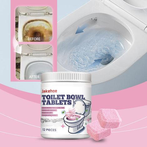 Toilet Cleaning Foam Tablets - Convenient Household Toilet Cleaning Tablets for Home and Bathroom Stain Removal - 12 PIECES (1/5)