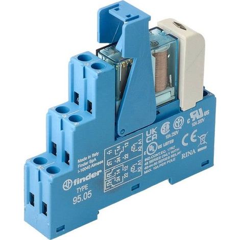 Finder  48.52.9.024.5050 Relè di accoppiamento 24 V/DC 8 A 2 scambi 10 pz. (1/2)