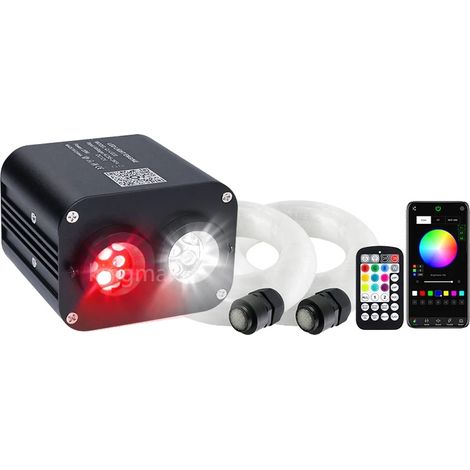 Luz de techo de coche con forma de estrella, control de música, efecto centelleante, toma de mechero de coche, 2 piezas mixtas 355 piezas 4M (1/2)