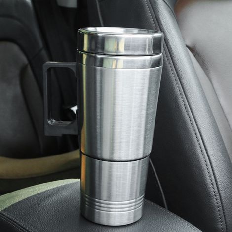 Bouilloires électriques pour voiture électrique, tasse de chaleur bouillante, bouteilles isolées isolantes, prise allume-cigare en acier inoxydable de 300ml 24V (1/5)