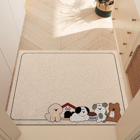 Silk loop doormat, sand and mud sedimentation mat, non-slip, thickened, stain-resistant, suitable for home use - Dog Home Horizontal Version - 4575CM Silk Loop