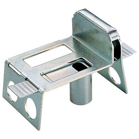 Battements réglable à sceller en acier pour portail battant de 15 à 70 mm avec gâche pour verrou à tige diamètre maxi 16 mm - TIRARD