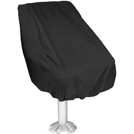 Boat Seat Cover, Outdoor Waterproof Pontoon Captain Seat Cover, Chair Cover (Black) (1/5)