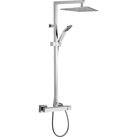Set doccia in ottone cromato con flessibile - serie qubika (1/4)