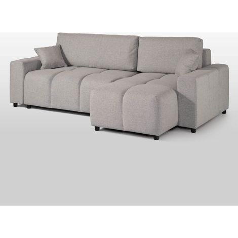 Ecksofa Webstoff 233x142x84 grau TIMOMassivmoebel24 GmbH