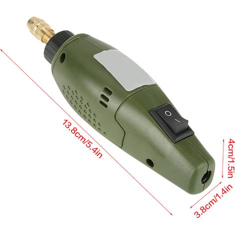 100-240V Mini-Elektrobohrmaschine mit Zubehör zum Polieren, Bohren und Gravieren (EU-Stecker) (1/5)