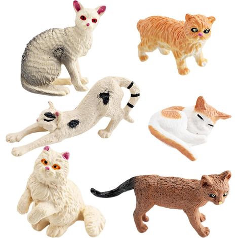 Figurines de chat, chatons décoratifs pour gâteau, statues de chatons pour jouer et apprendre, pour les amoureux des chats, parfait (1/5)