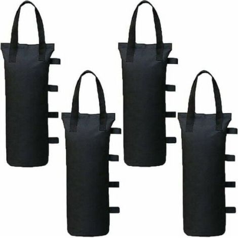 Lot de 4 poids de sable pour tonnelle – Sac de lestage 15 x 50cm – Matériau Oxford 600D imperméable – Charge jusqu'à 10kg