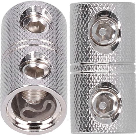 0 AWG Stromkabelverbinder, 2 Stück für die Verlängerung von Auto-Audiosystemen, Metall mit Klemmschrauben (1/5)