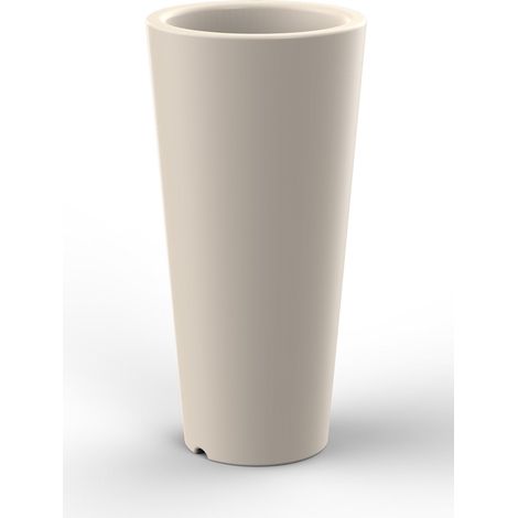 Vaso Ø34x86 cm in Resina Arkema Tondo 86 Bianco (1/2)
