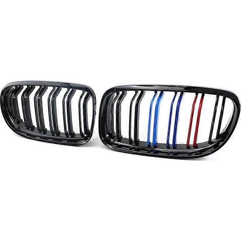 Frontstoßstangengrill „Nierengrill“ für BMW E90 E91 LCI 3er Limousine und Kombi (2009–2012), Doppellamellen-Ersatzgrill – M-Look