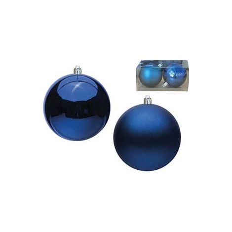 Sfere Lisce 1 Lucida + 1 Satinata Blu 80 mm Box PZ.2
