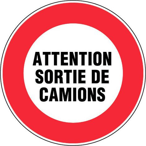 Panneau Attention sortie de camions - Rigide Ø300mm - 4060248