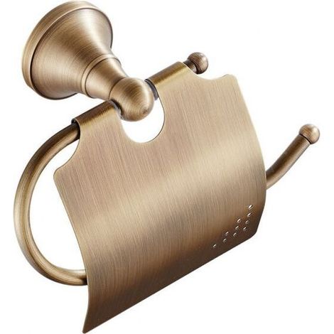Promotion Toilet Paper Holder-Retro Toilet Paper Holder with Brass Cover Wall Mounted Roll Holder (1/5)