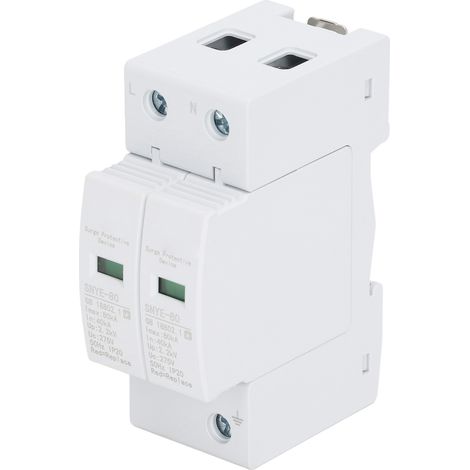 Dispositif de protection contre les surtensions 80KA, parafoudre 2P 275V à réponse rapide avec indicateur de défaut pour maison (1/5)