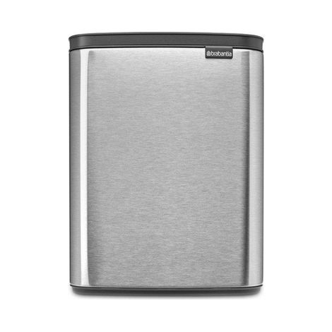 Brabantia - Poubelle de poubelle Bo 12 L - Élégant et pratique - Couvercle de ouverture et fermeture faciles suave - Hygiénique, peu encombrant - Poignée de transport - Pour la salle de bains, le bure (1/5)