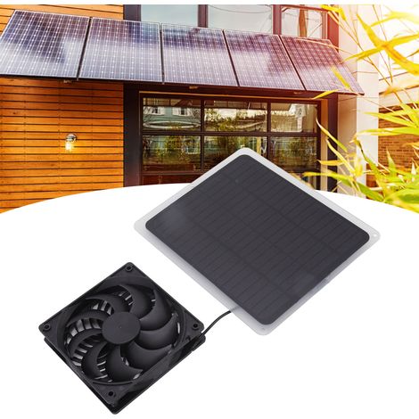 Ventilateur de camping solaire 5 W avec panneau solaire, étanchéité IP014 et châssis intégré. Cellule solaire en silicium monocristallin. (1/5)
