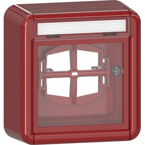 Gira Abd. BSF + Glasscheibe WG AP Rot [320630], 3206 30