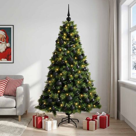 vidaXL Árbol de Navidad artificial con bolas 180 cm 300 LED (1/5)