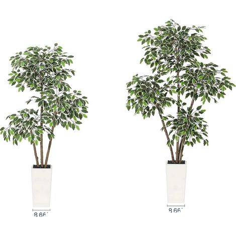 Arbre Ficus Artificiel, Sans Entretien, Apparence Naturelle, Vert, 150cm (1/2)