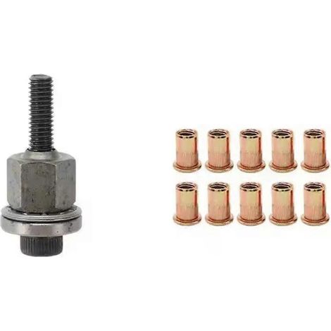Outil de rivetage manuel pour riveteuse, adaptateur pour écrous à riveter, plaque d'immatriculation métallique, installation facile, kit de 11 pièces M6 (1/5)