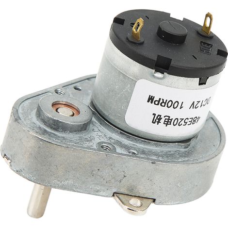 Moteur Réducteur DC 12V 100RPM, Couple Élevé, Réversible pour Applications de Vitesse Lente (1/5)