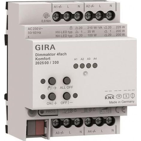 Gira Dimmaktor 4-f REG KNX Secure controllo illuminazione