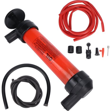 Kit de pompe à siphon manuelle 200 cm3, débit de 5 L/min, outil d'aspiration polyvalent pour le transfert de liquides (essence, fioul, diesel, eau). (1/5)