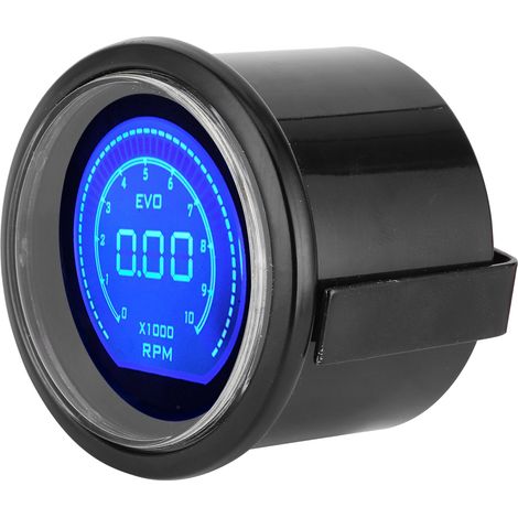 2-Zoll-LCD-Digitaltacho, rot und blau, Drehzahlmesser für EVO-Serie, universelles 12-V-Auto (1/5)